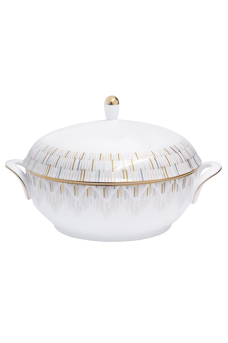 Luminous Soup Tureen / Covered Serving Bowl, Main, color, White