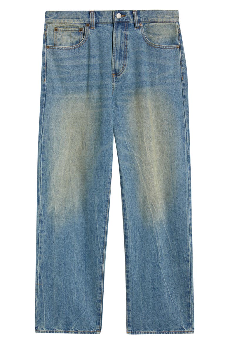 Nelson Faded Straight Leg Jeans, Alternate, color, GARAGE WASH INDIGO