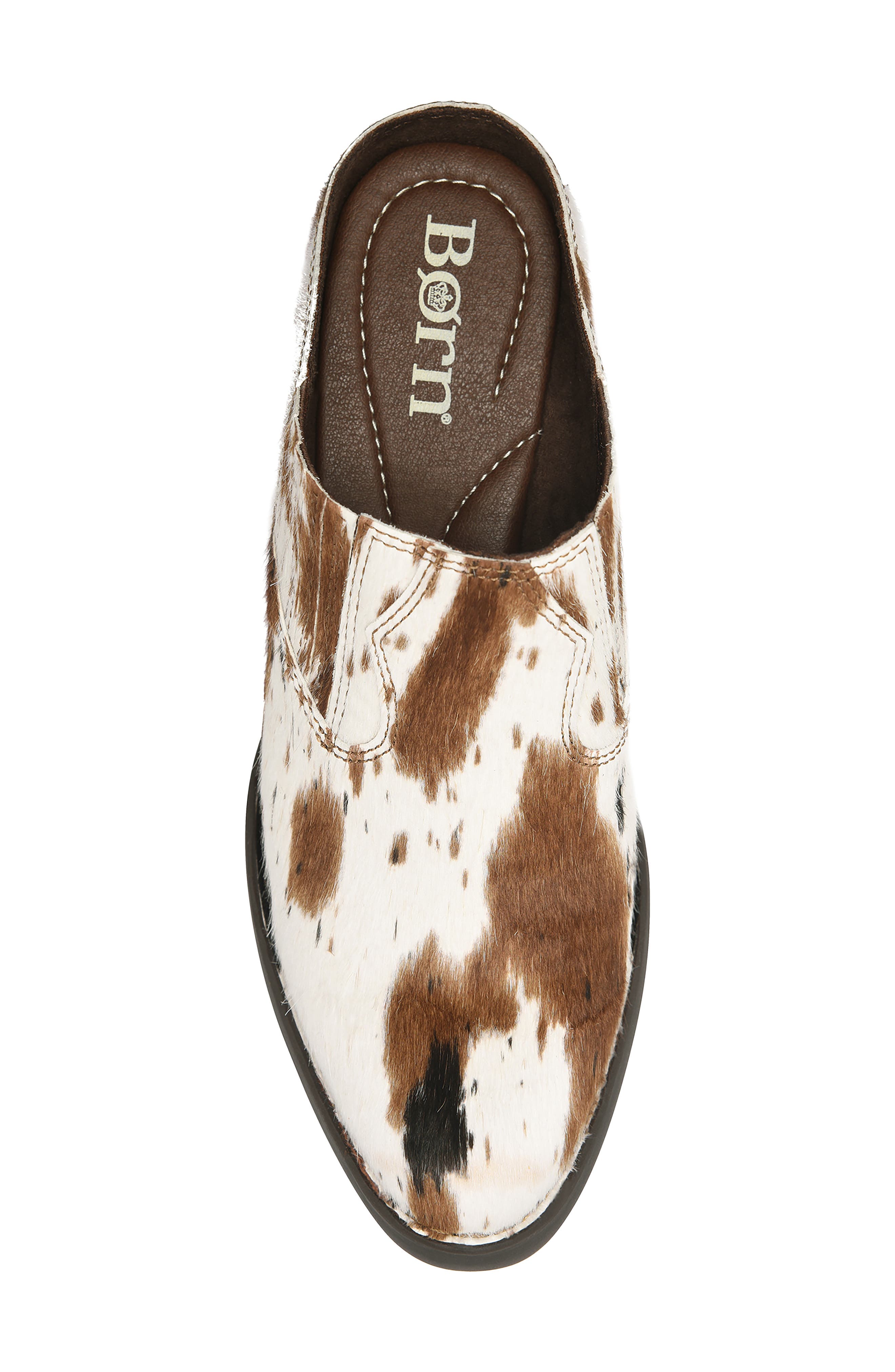 Monikah Leather Mule, Alternate, color, OFF WHITE CALF HAIR
