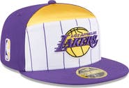 New Era Men's New Era White/Purple Los Angeles Lakers 2025 NBA Tip Off Split Panel 59FIFTY Fitted Hat