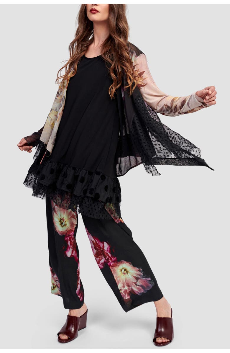 Alembika Mixed florals mesh cardigan, Alternate, color, 