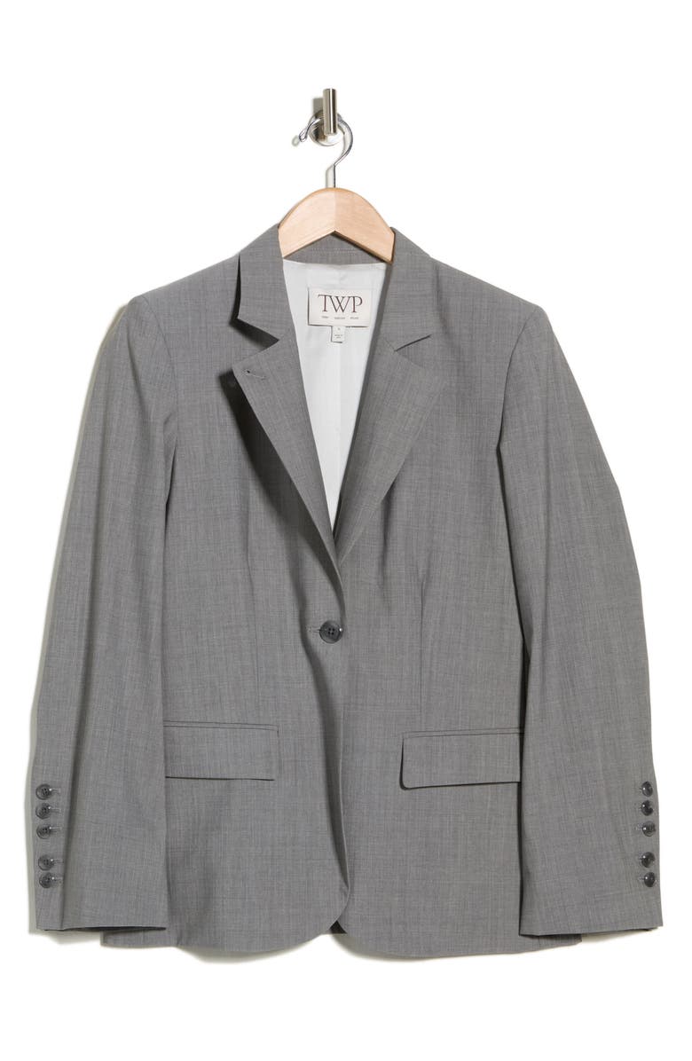 TWP Supper Wool Blend Blazer, Main, color, Medium Heather Grey