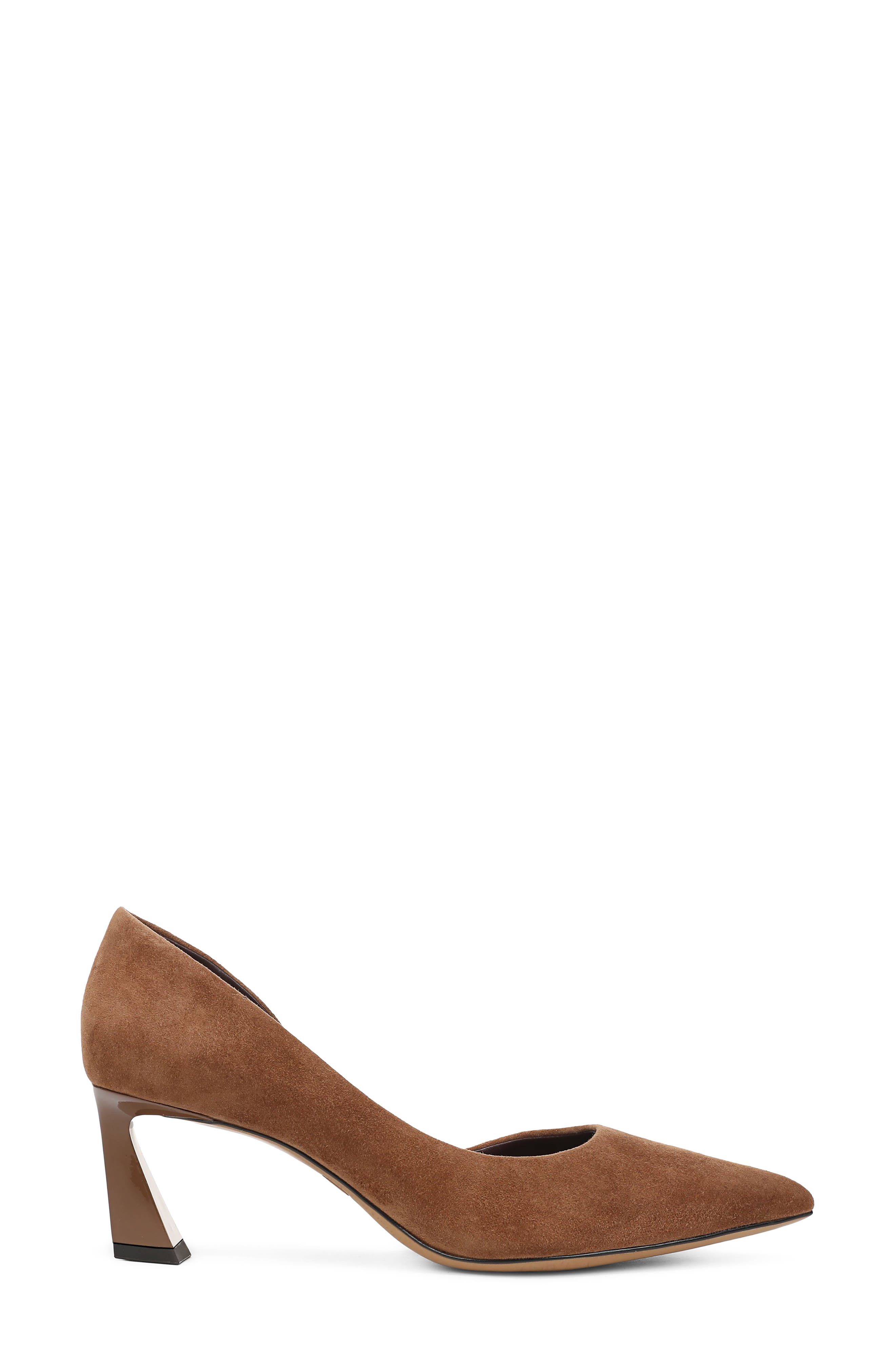 Tawny Pointed Toe Pump, Alternate, color, BROWN SUEDE