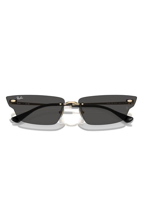 Ray Ban Ray-ban 66mm Anh Frameless Butterfly Sunglasses In Gray