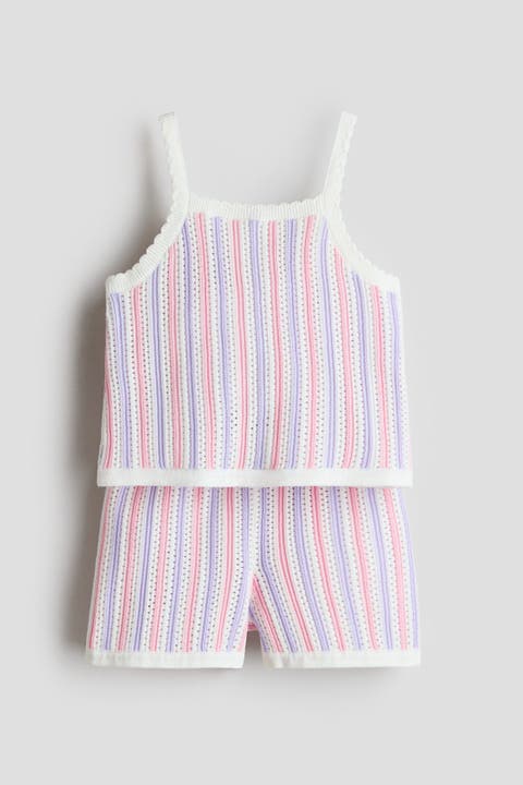 2-piece Textured-knit Set