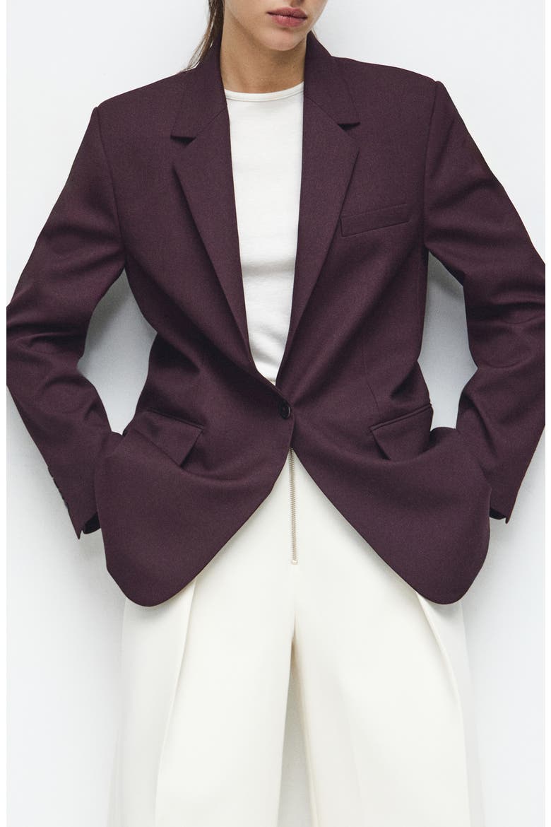 Hidra Notch Lapel Jacket, Main, color, DARK RED