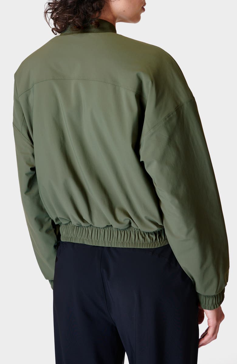 Sweaty Betty Explorer Bomber Jacket, Alternate, color, Ivy Green