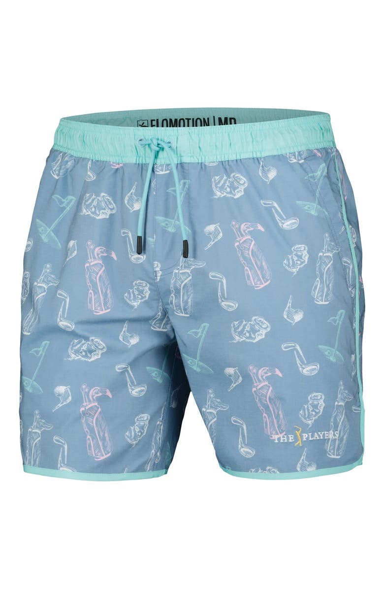 FLOMOTION Men's Flomotion Blue THE PLAYERS Bogey Bag Tri-Blend Volleyshorts, Alternate, color, Blue