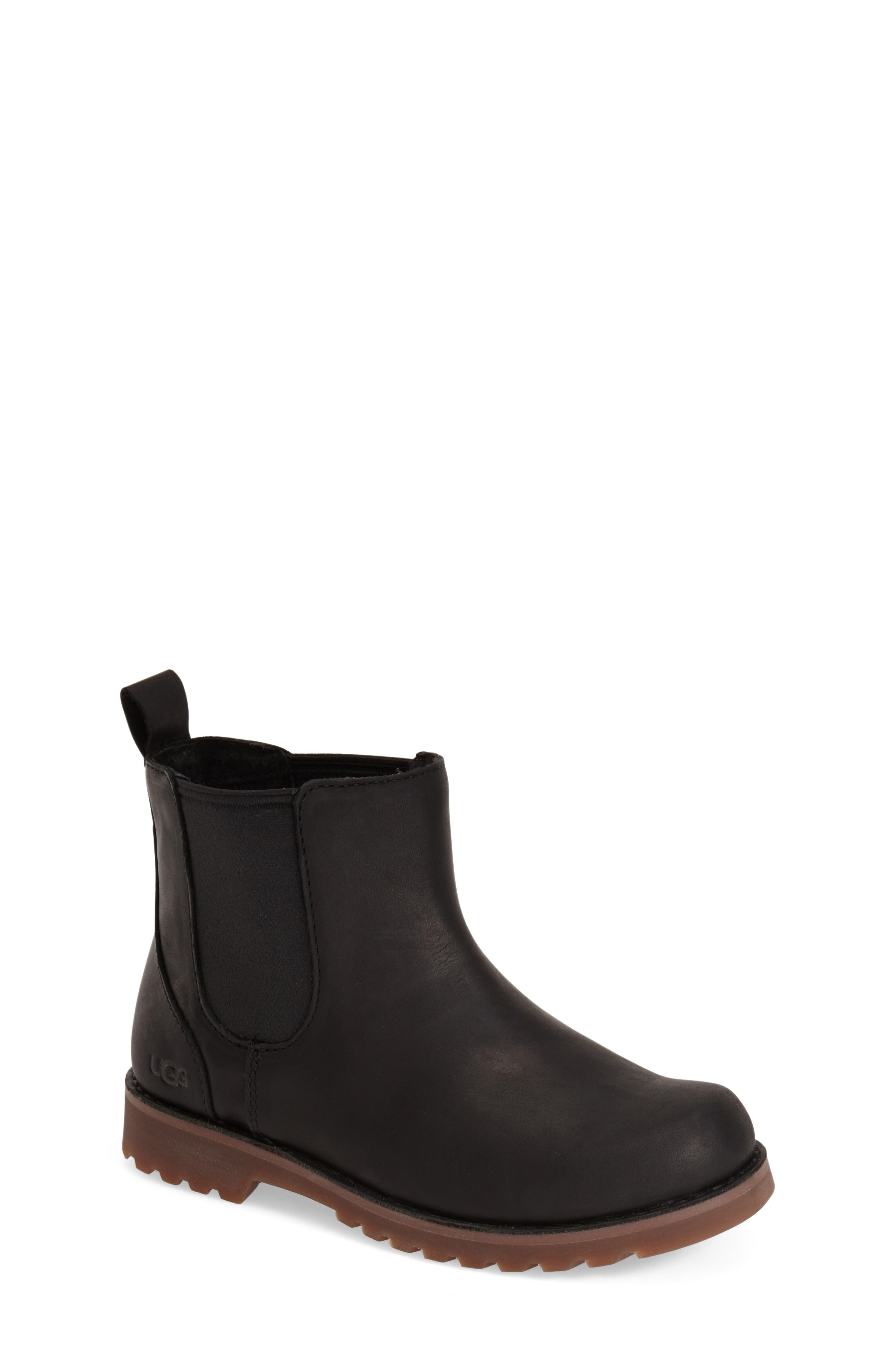Callum Water Resistant Chelsea Boot, Main, color, BLACK/ BLACK