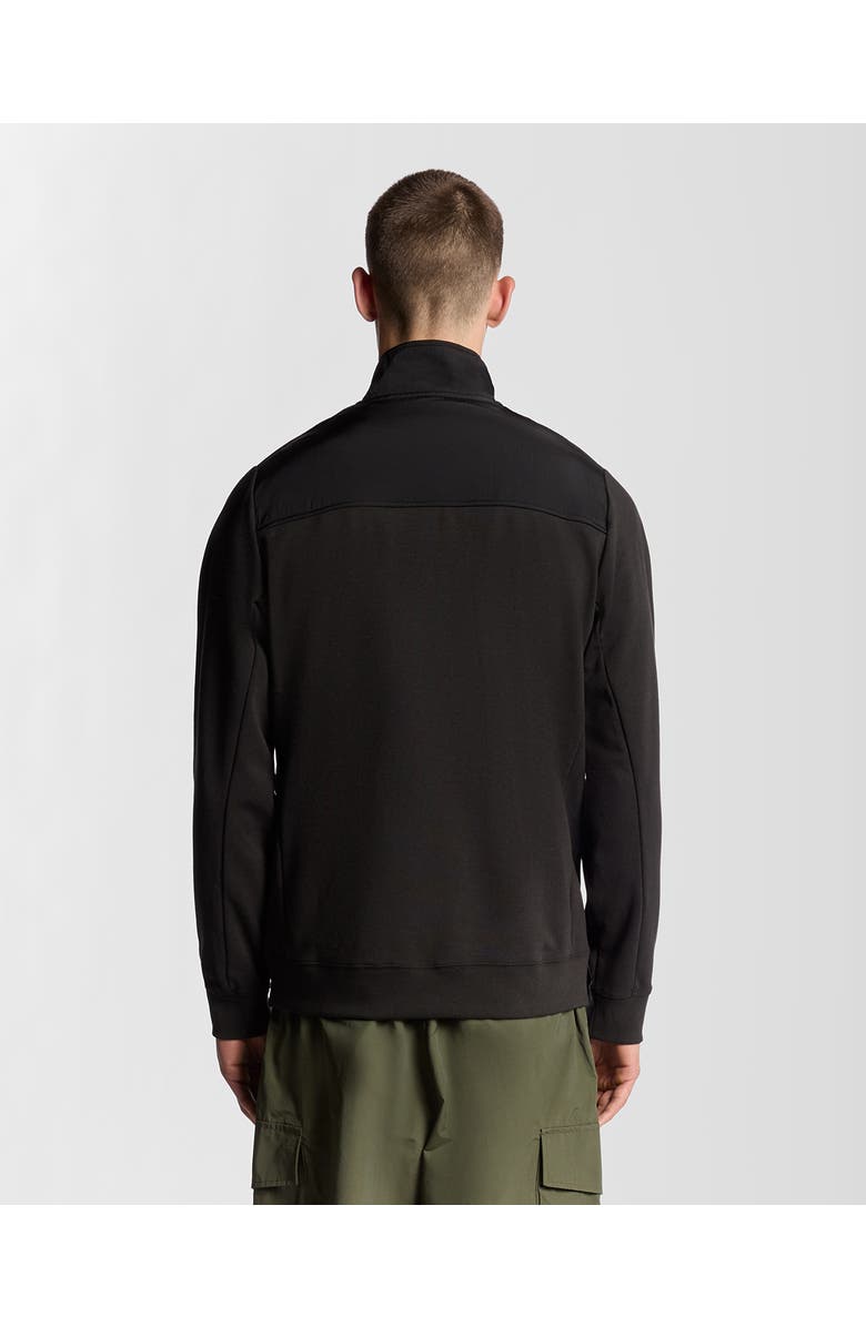 Lyle & Scott Panelled Hybrid Quarter Zip Sweatshirt, Alternate, color, Black Ice