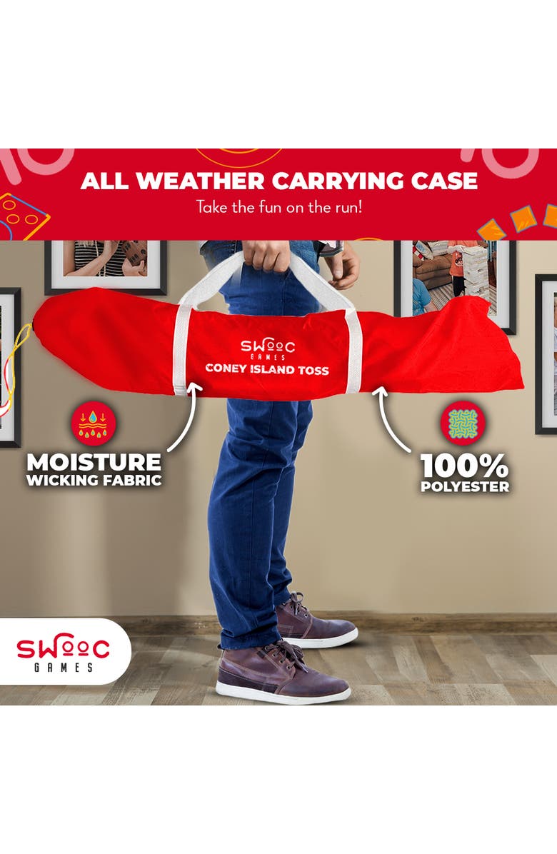 Swooc Games Coney Island Toss | Cornhole Game, Alternate, color, Red