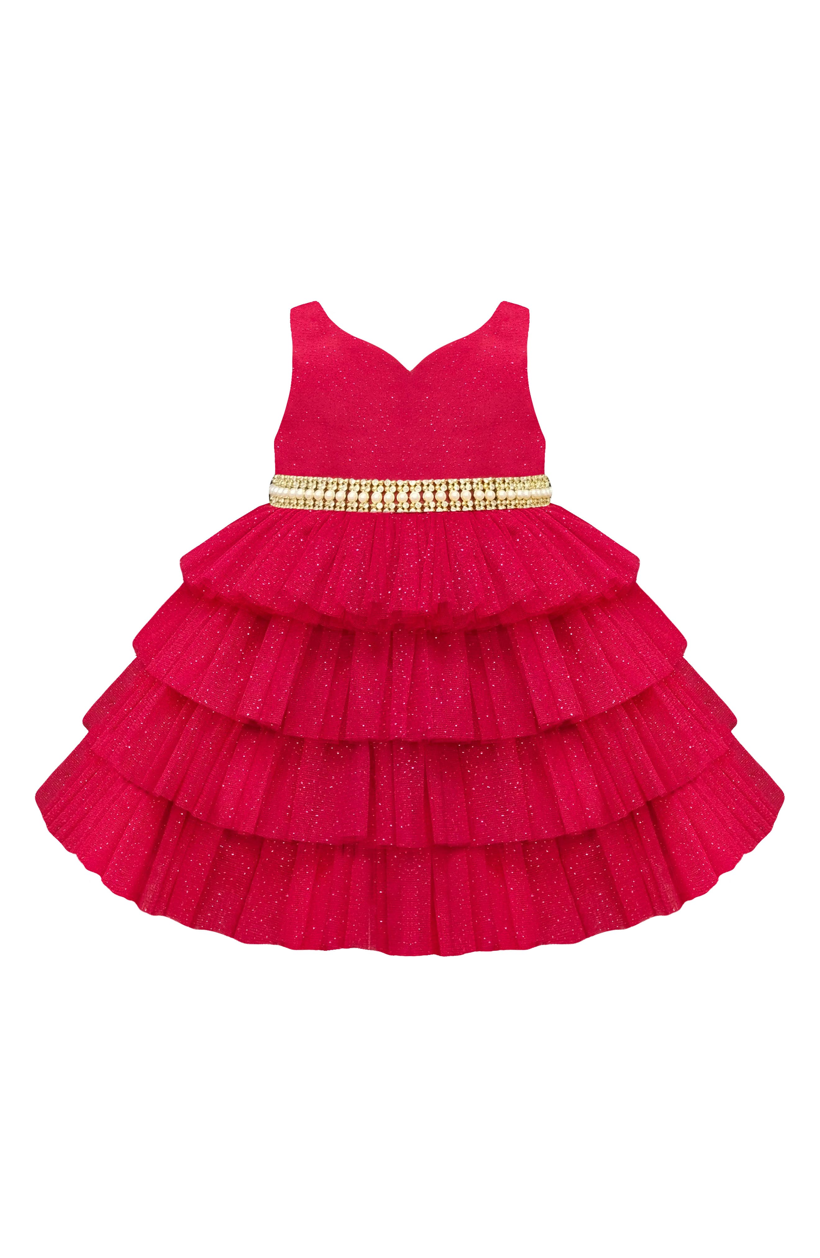 Tiered Mesh Party Dress