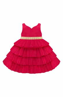 Tiered Mesh Party Dress