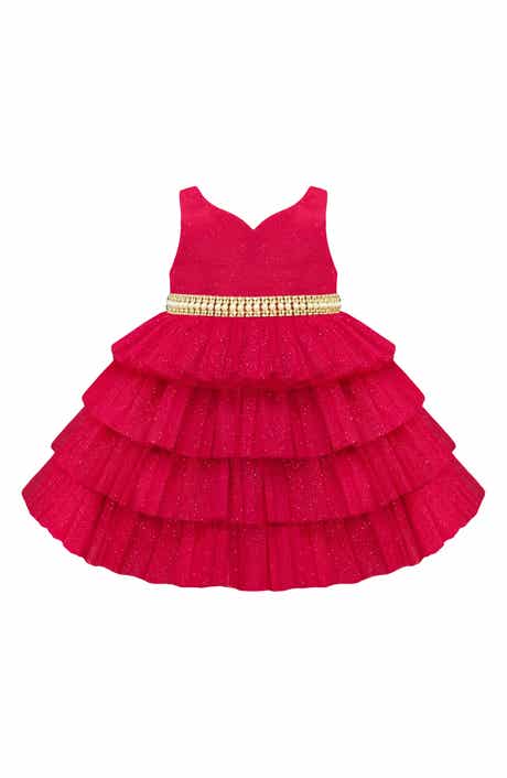 Tiered Mesh Party Dress