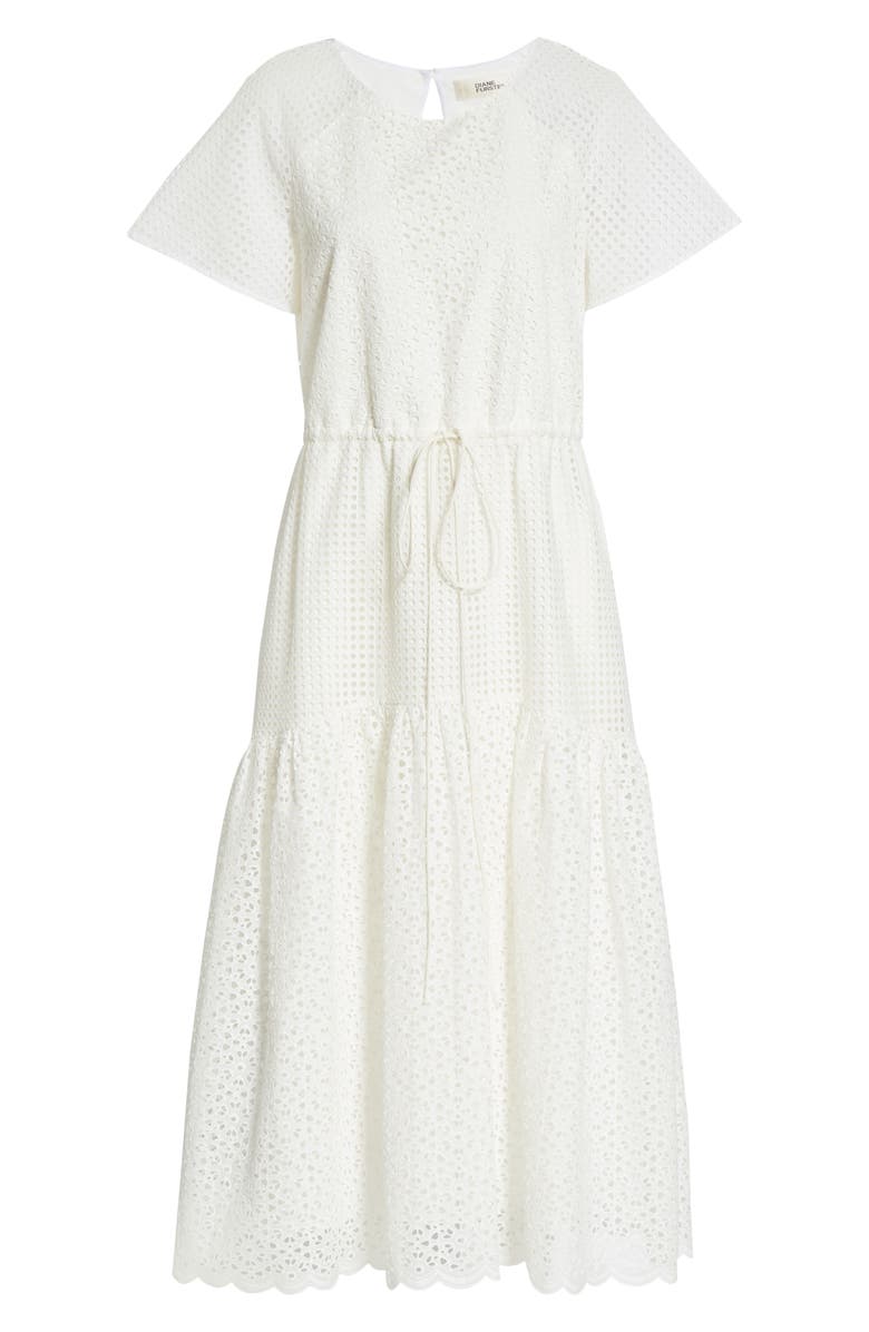 DVF Marlowe Eyelet Midi Dress, Alternate, color,