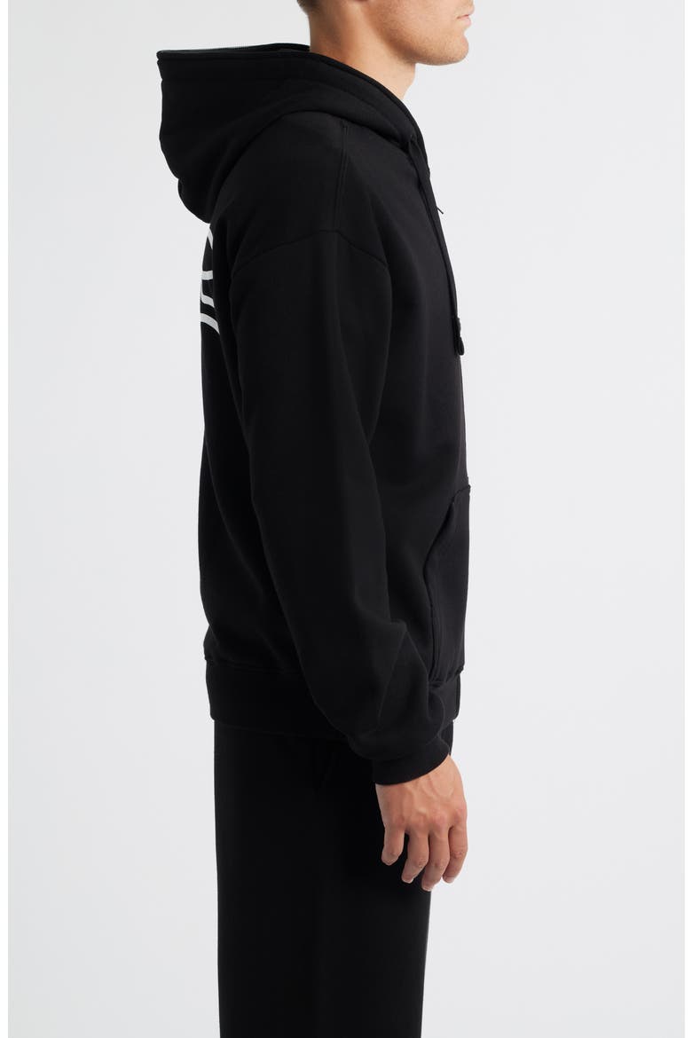 Hard Shell Graphic Zip Hoodie, Alternate, color, BLACK