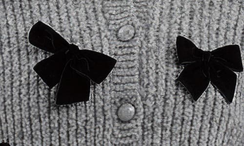 Lush Bow Appliqué Cardigan In Multi