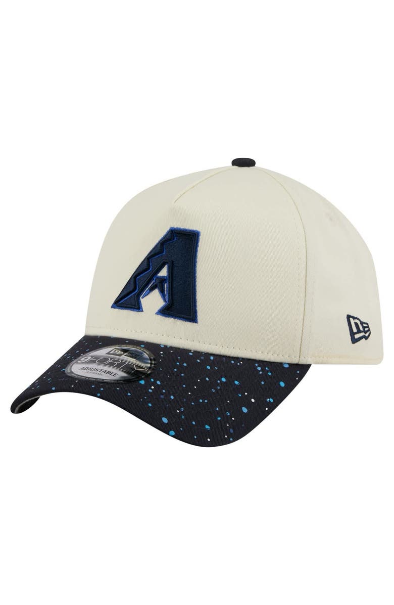 New Era Men's New Era Cream Arizona Diamondbacks Speckle A-Frame 9FORTY Adjustable Hat, Main, color, Cream