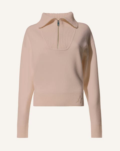 Half Zip Wool & Cashmere Top