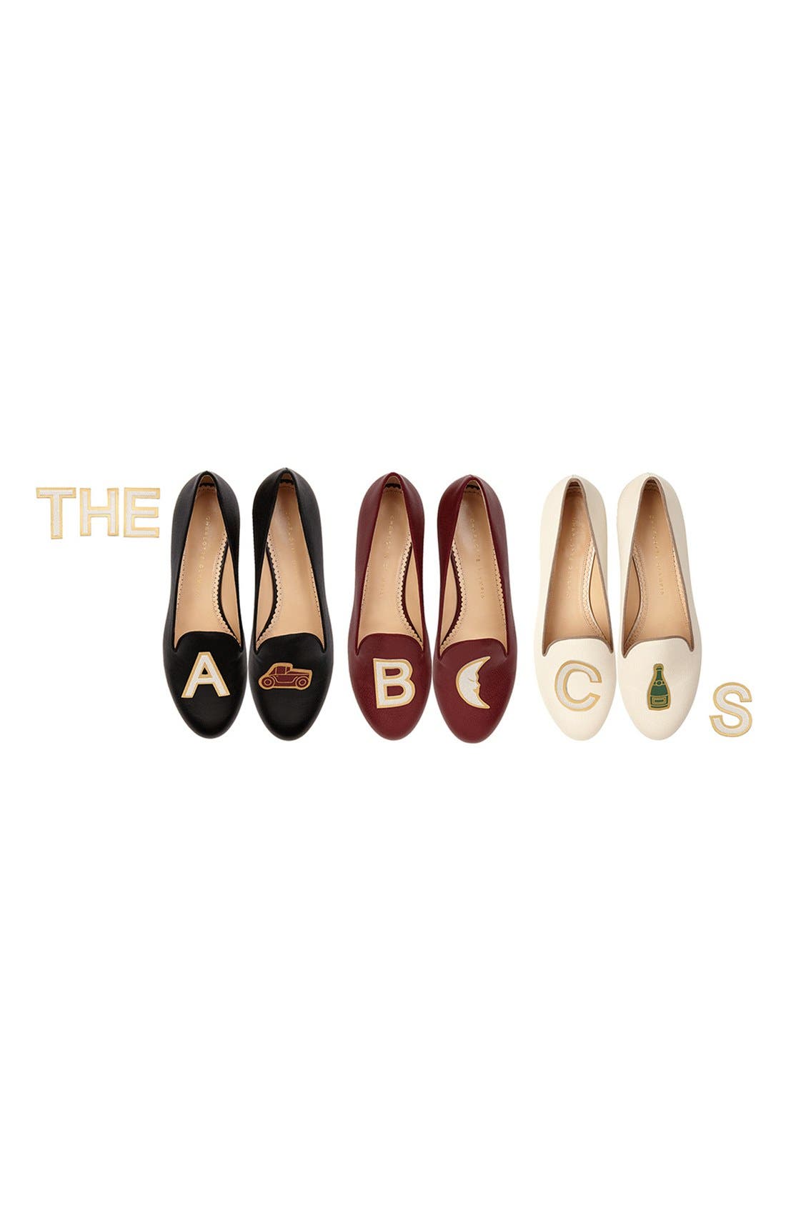 Charlotte Olympia 'ABC' Sticker Flats, Alternate, color, 