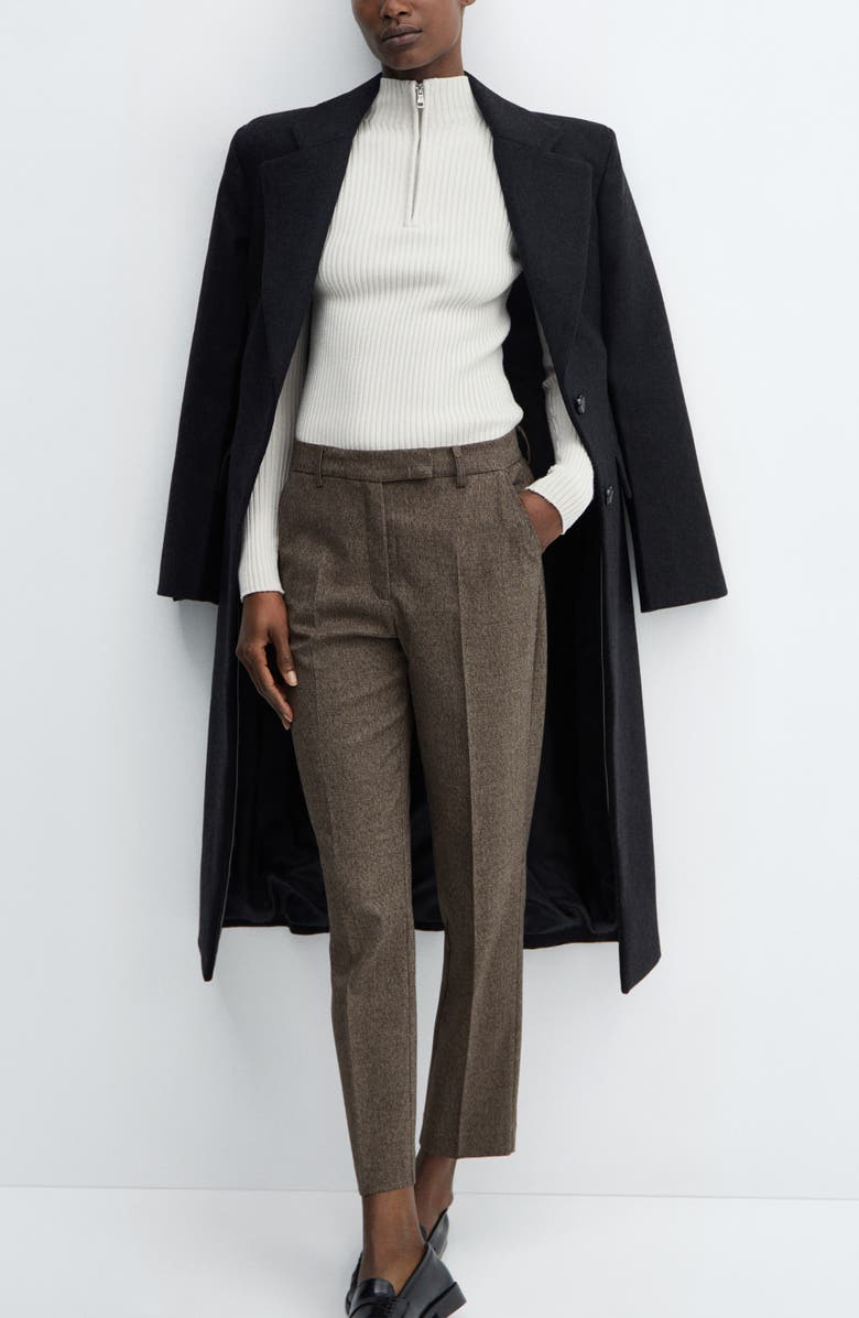 MANGO Ankle Skinny Suit Pants, Alternate, color, 