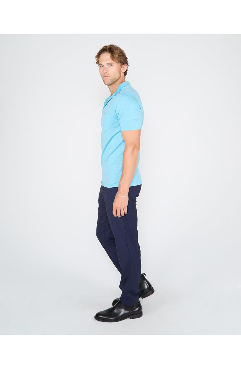 Lords of Harlech Bobby Merino Wool Johnny Collar Polo, Alternate, color, Teal