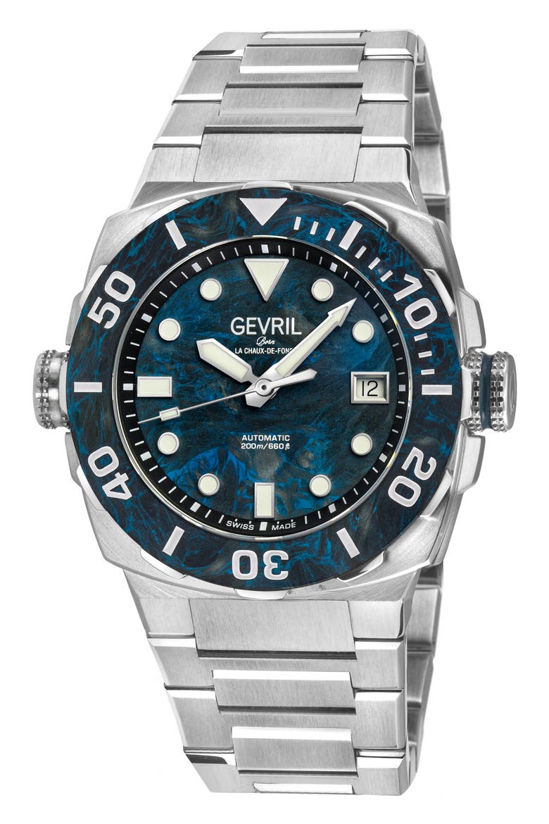Fortuna 316L Bracelet Watch, Main, color, SILVER