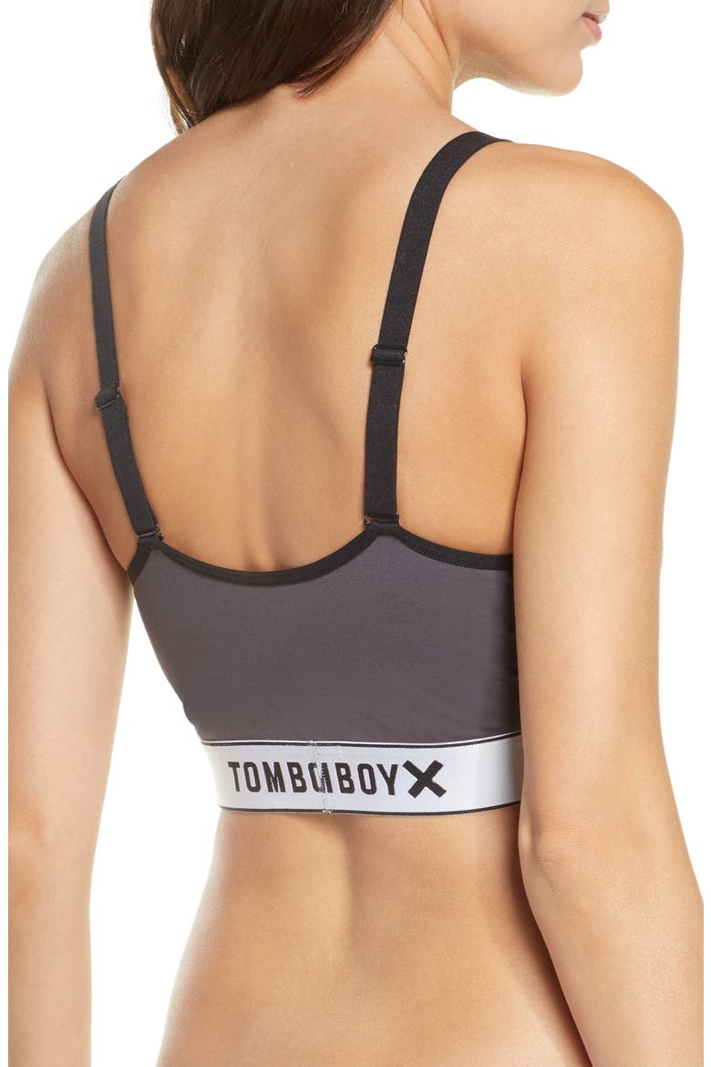 Ruched Bralette, Alternate, color, IRON
