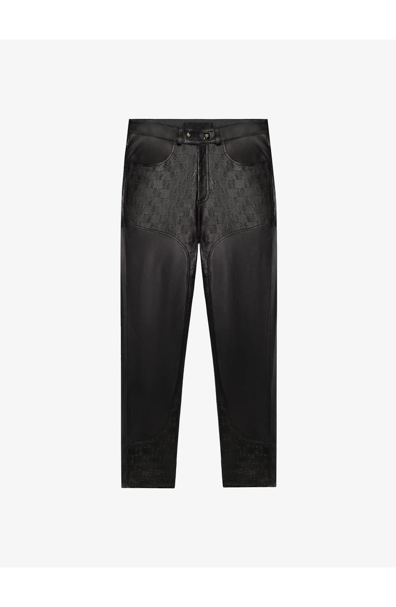 PLACE OF ELMS COWBOY MONOLINK LEATHER PANTS, Main, color,