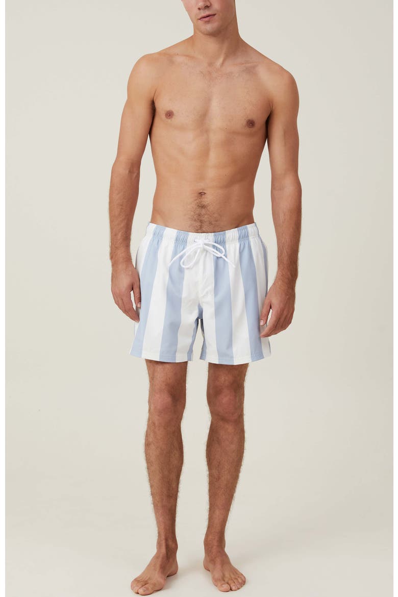 Men's Stretch Swim Short, Alternate, color, Pale Blue Stripe
