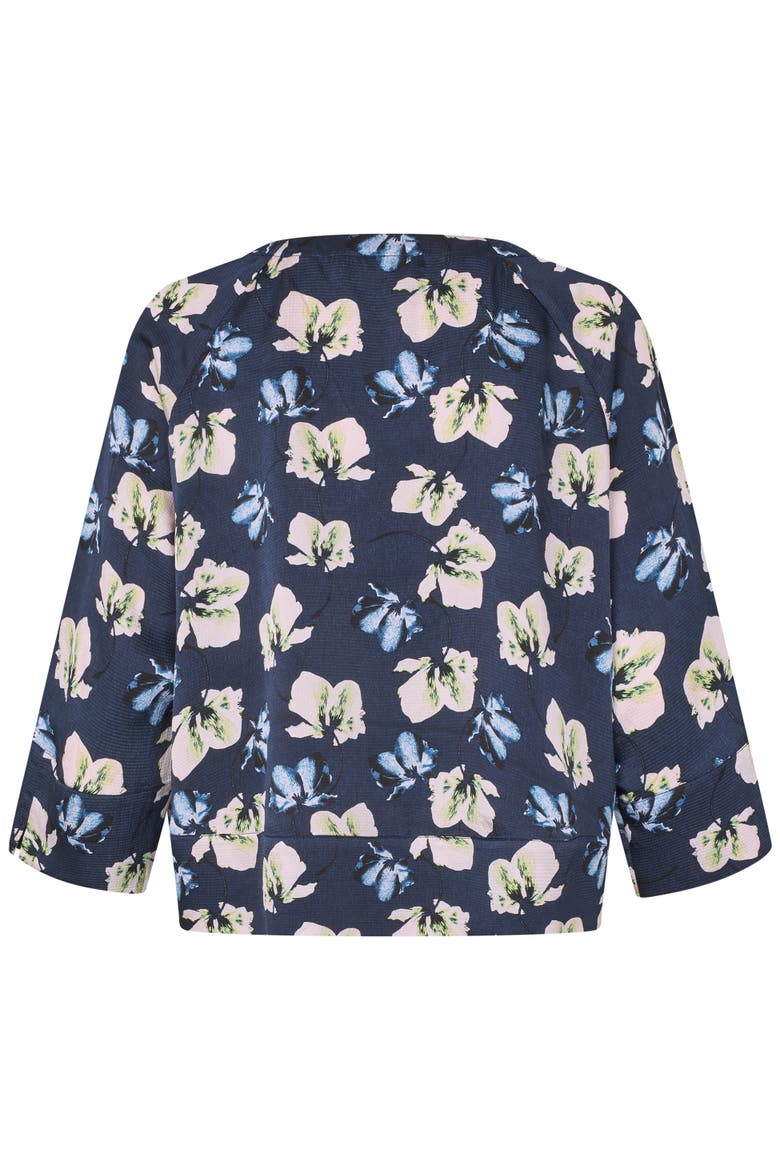 MaBenika Floral Print Blouse, Alternate, color, Navy Blazer