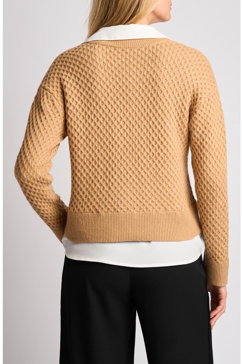 Honeycomb Stitch Twofer Top, Alternate, color, TOASTED SAND