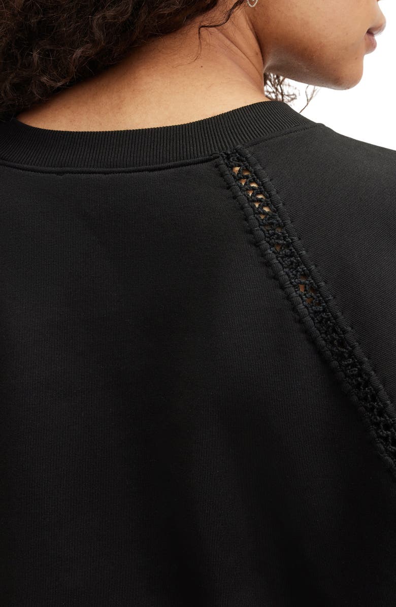 AllSaints Ewelina Cotton Sweatshirt, Alternate, color, 