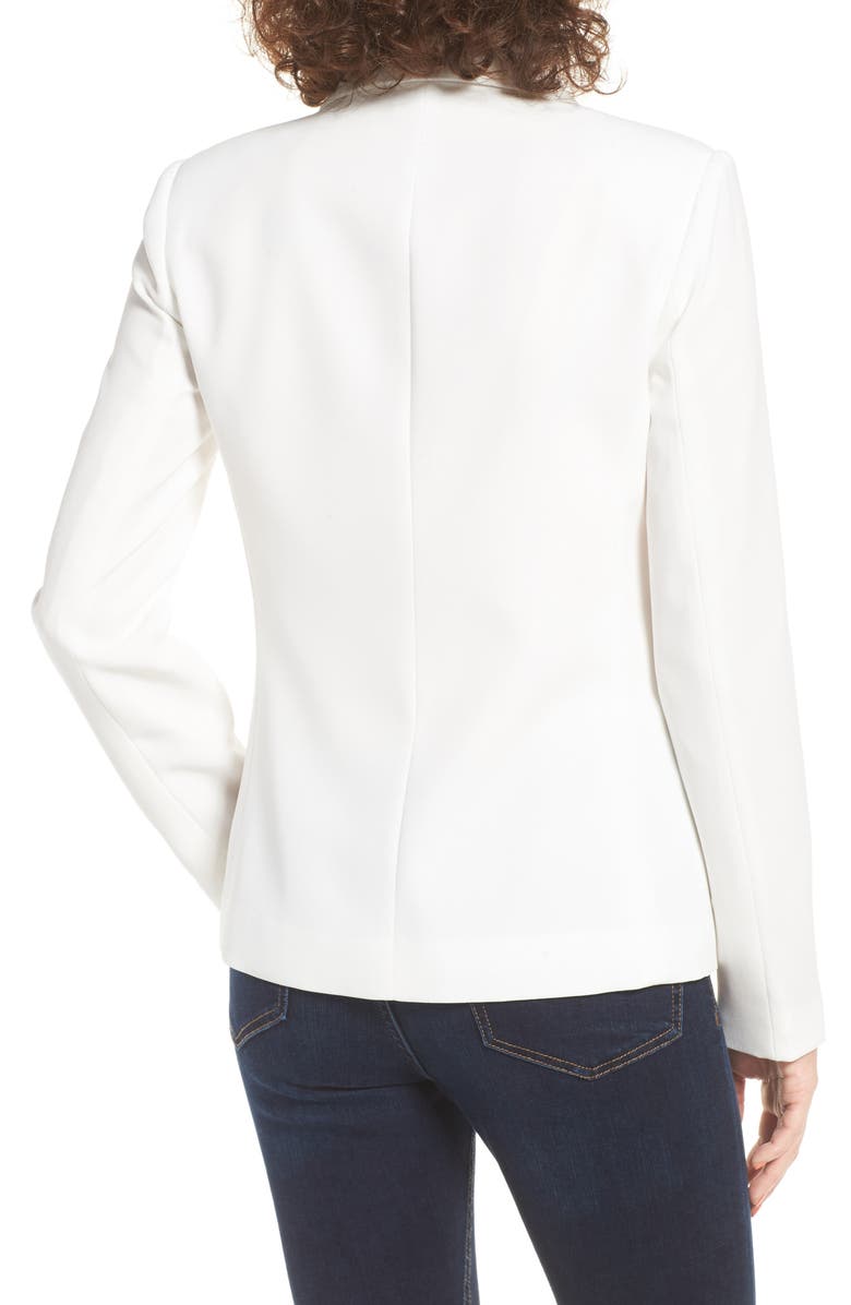 Mural Structured Blazer, Alternate, color, White