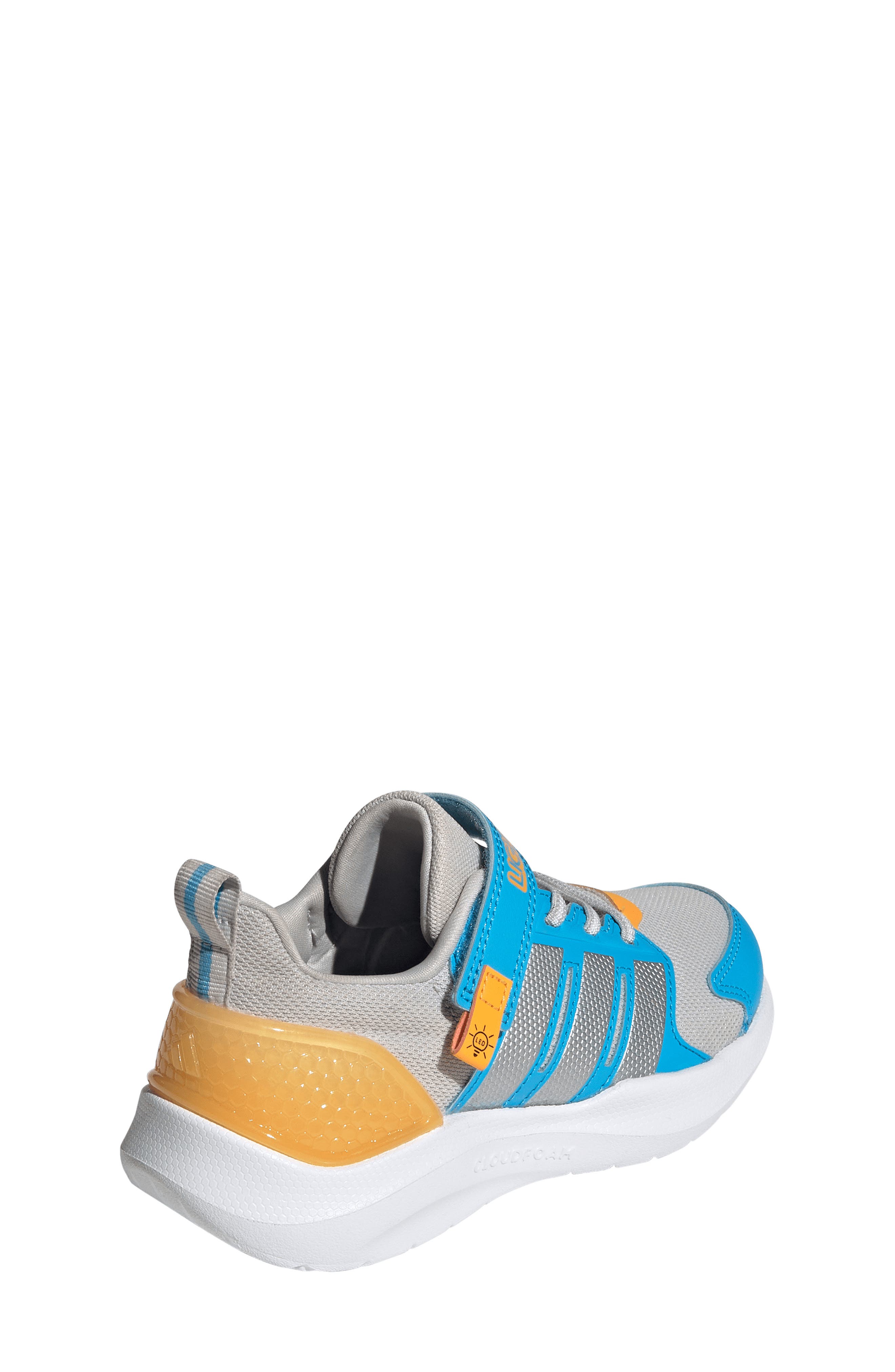 adidas Kids' Lightorama Sneaker, Alternate, color, Grey One/ Matte Silver/ Aqua