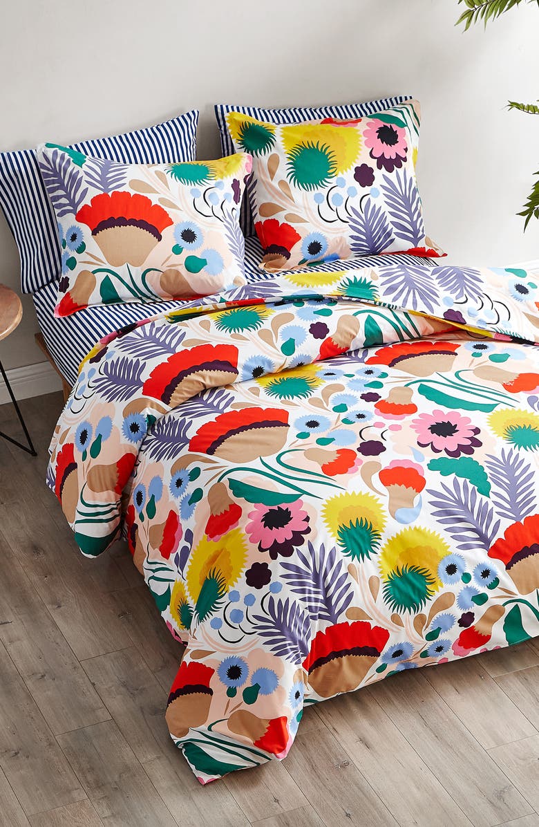 Marimekko Ojakellukka Comforter & Sham Set, Alternate, color, 
