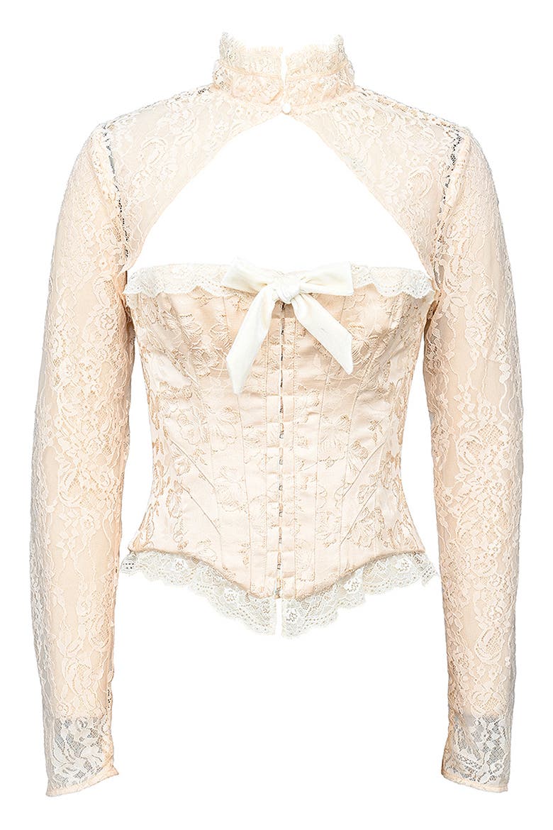 Perdita Corset Top & Bolero Set, Alternate, color, IVORY