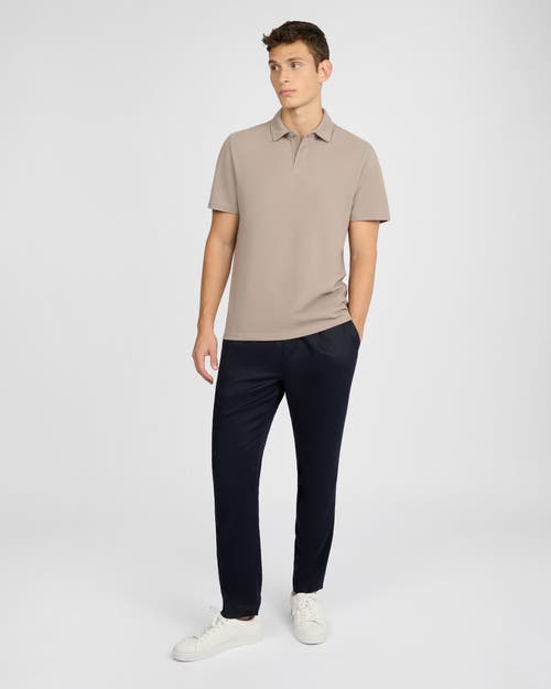 Onia Short Sleeve Pique Polo In Neutral