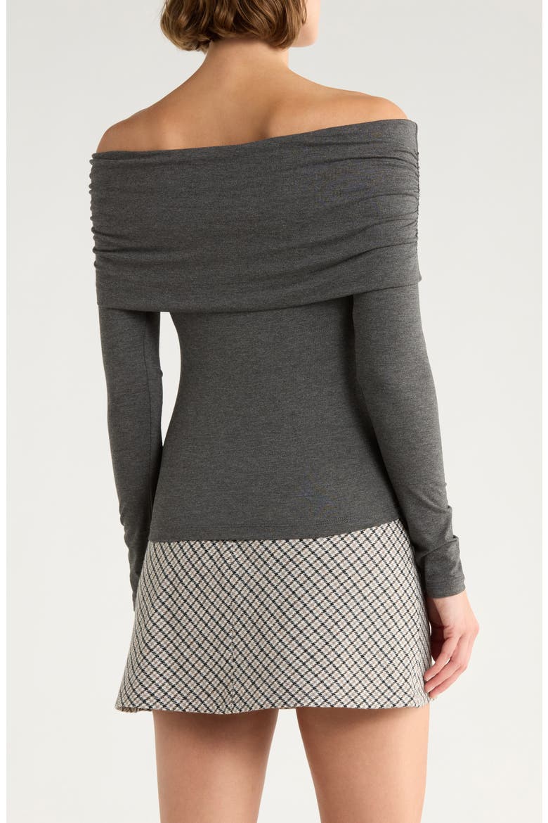 Off the Shoulder Top, Alternate, color, CHARCOAL