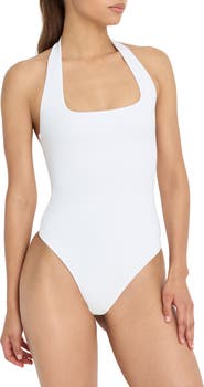 Good American Sculpt Halter Square Bodysuit