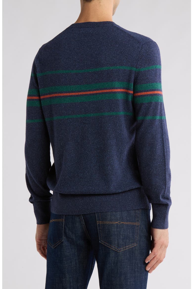 Donegal Stripe Crewneck Sweater, Alternate, color, NVY DONEGAL CHEST TRIPE