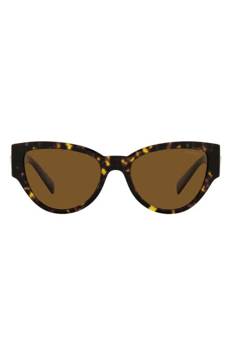 55mm Polarized Cat Eye Sunglasses