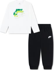 Nike Kids' Multi Futura Logo Long Sleeve Tee & Joggers Set