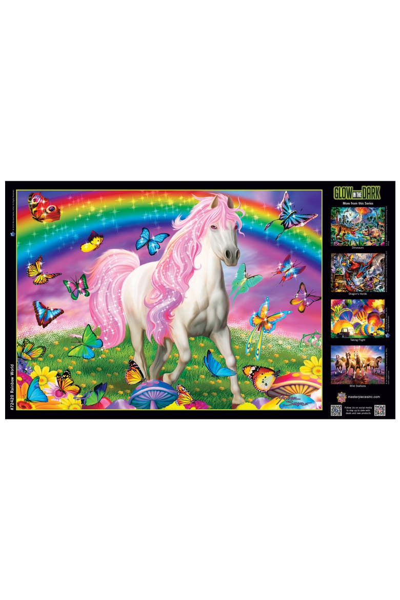Glow in the Dark Rainbow 1000pc Puzzle, Alternate, color, Multicolor