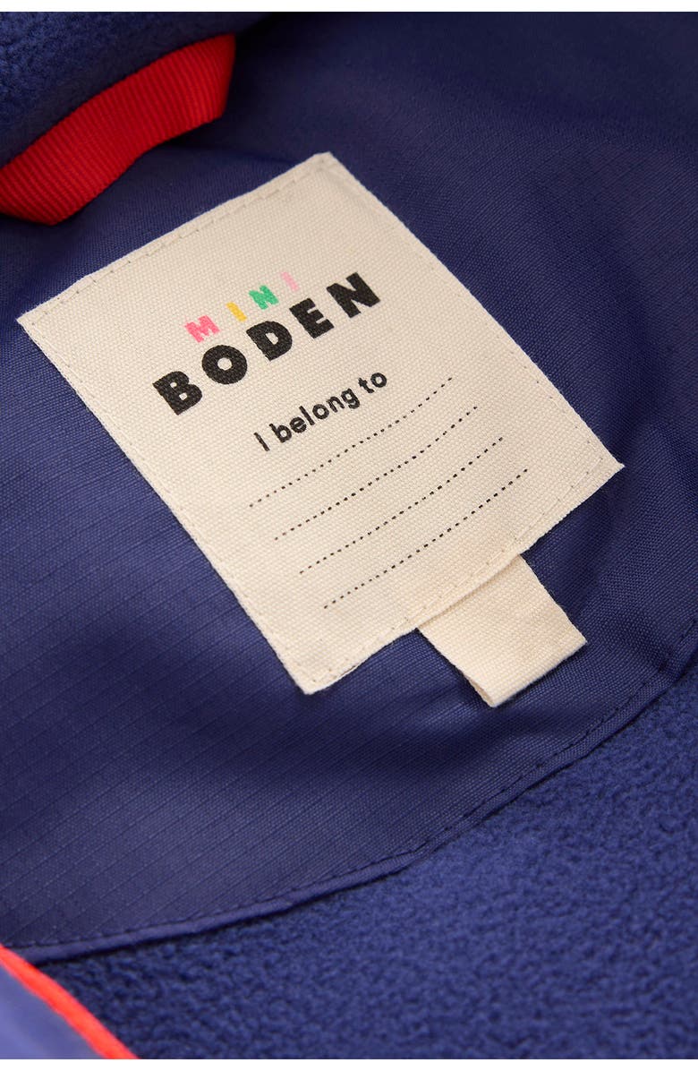 Mini Boden Kids' 2-in-1 Faux Fur Trim Padded Coat, Alternate, color, Starboard Blue