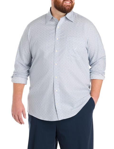 Big & Tall Geometric Print Sport Shirt