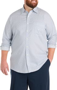 Nautica Big & Tall Geometric Print Sport Shirt