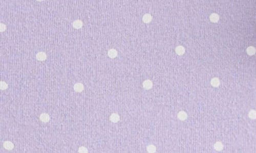 Shop Mini Boden Kids' Dot Print Kitten Appliqué Cotton Jersey Dress In Misty Lavender Cats