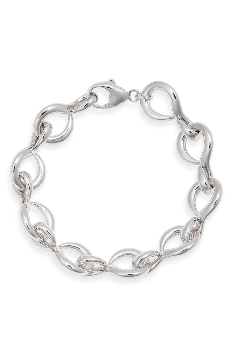 Monica Rich Kosann Sterling Silver Chain Bracelet, Main, color, Silver