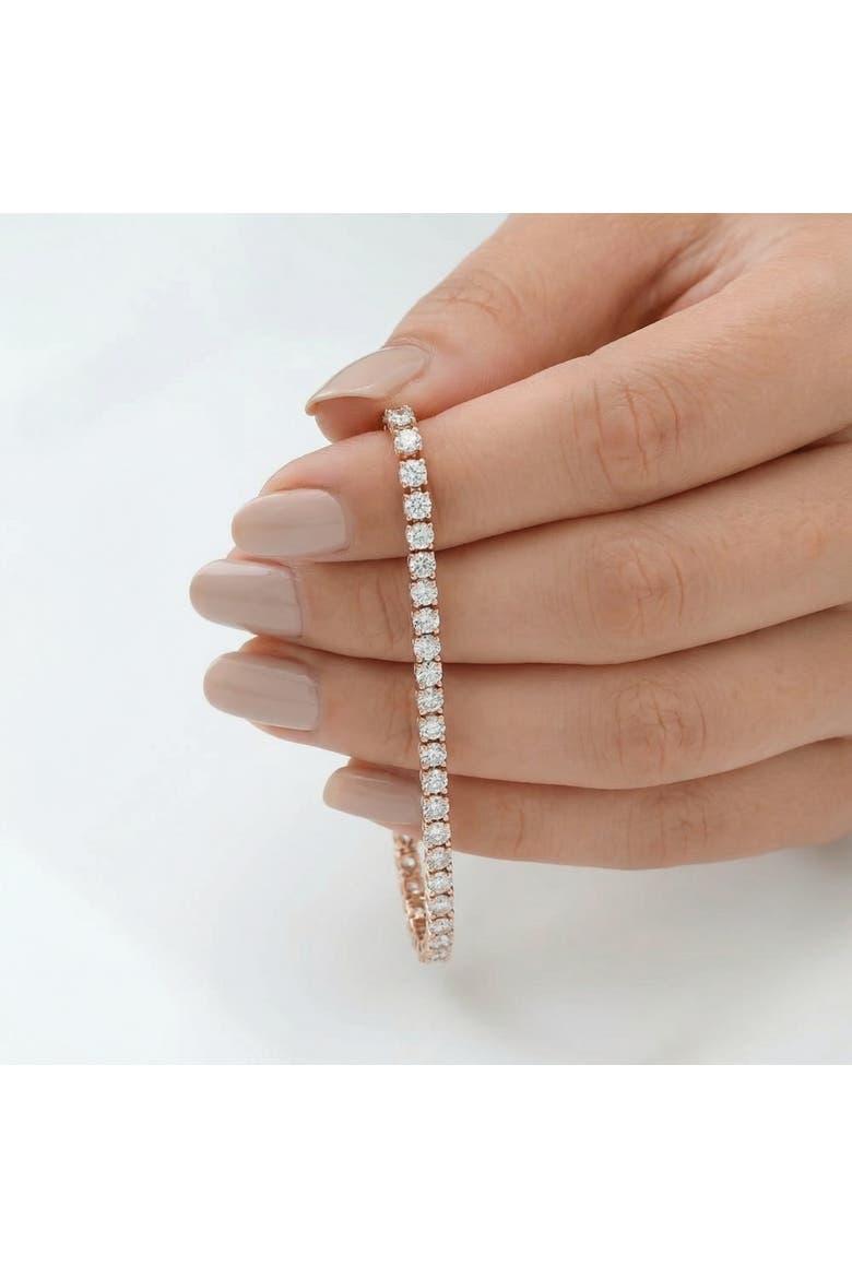 4 Ct Diamond Tennis Bracelet 14k White, Yellow, Or Gold Lab Grown 7", Alternate, color, 14k Rose Gold